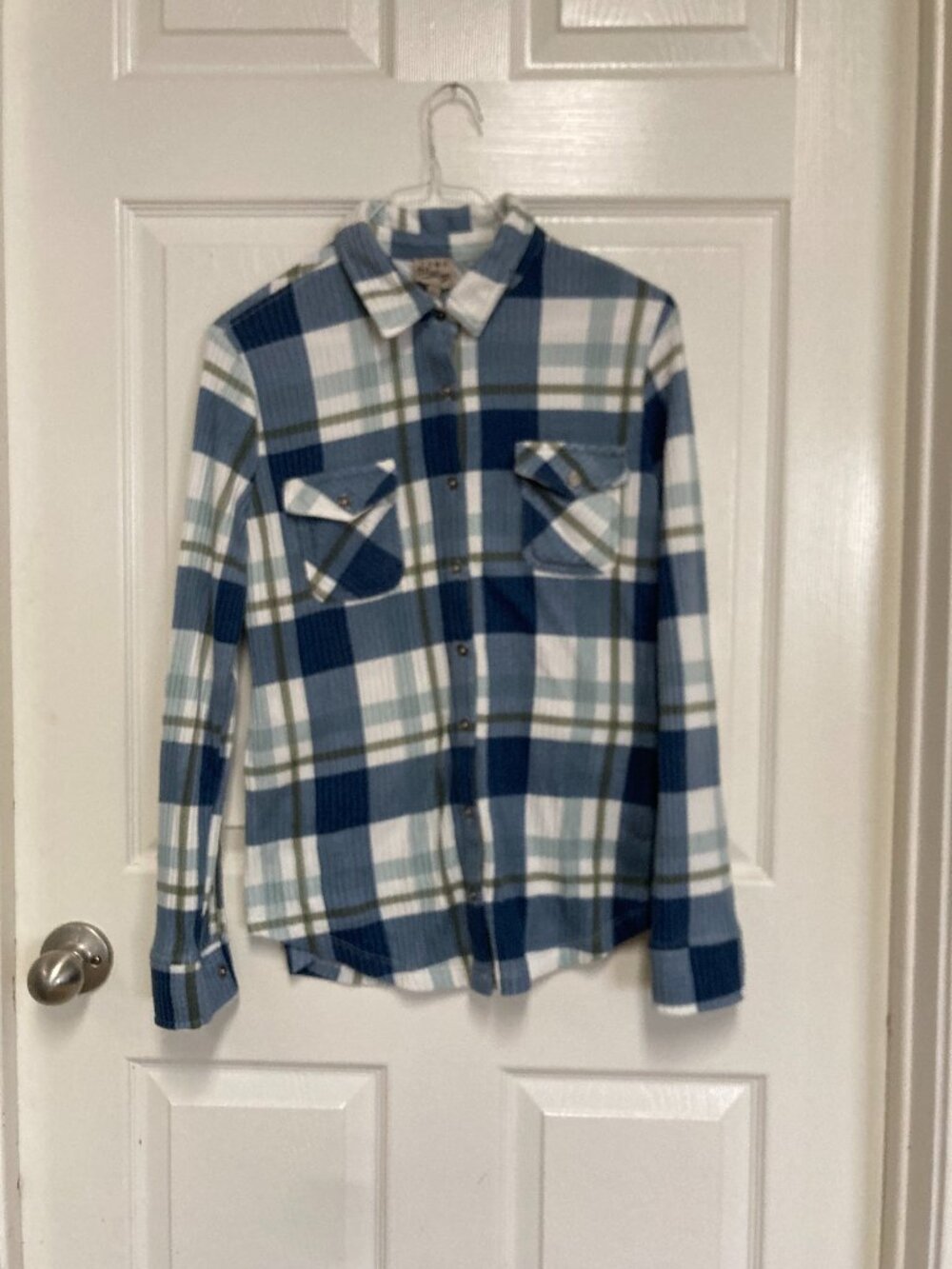 Como Vintage blouse plaid long sleeve size Large Women's